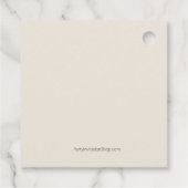 Blume-Brautparty "Getrocknete Blätter" Geschenkanhänger (Rückseite)