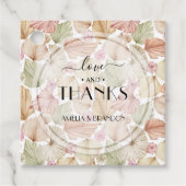 Blume-Brautparty "Getrocknete Blätter" Geschenkanhänger (Vorderseite)