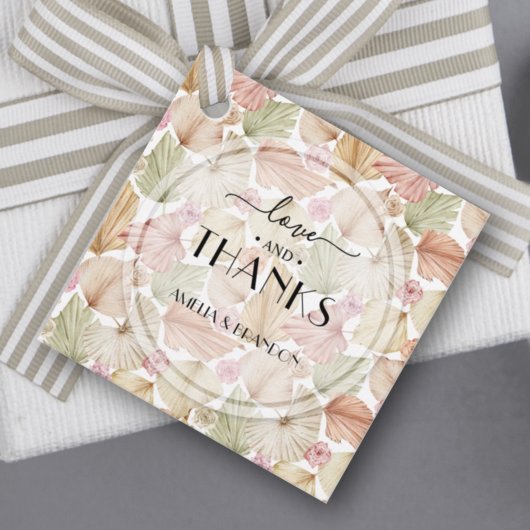 Blume-Brautparty "Getrocknete Blätter" Geschenkanhänger