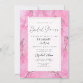 Blume Brautparty in grün-grün-orchid Einladung (Vorderseite)