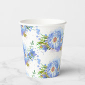 Blume Brautparty Pappbecher (Rückseite)