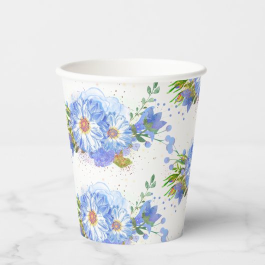 Blume Brautparty Pappbecher (Vorderseite)