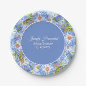 Blume Brautparty Pappteller (Vorderseite)
