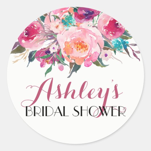 Blume Brautparty Sticker (Vorderseite)