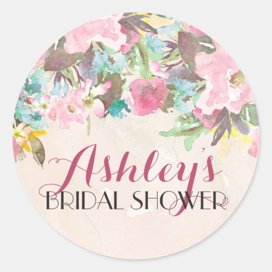 Blume Brautparty Sticker (Vorderseite)