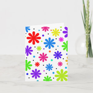 Blume bricht glücklichen Spaß Niedliche Geburtstag Karte