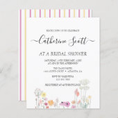 Blume Bridal Dusche Einladung mit Haushaltsmitteln (Vorne/Hinten)