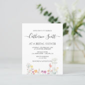 Blume Bridal Dusche Einladung mit Haushaltsmitteln (Stehend Vorderseite)