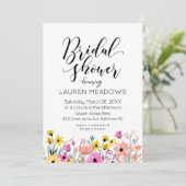 Blume Bridal Dusche Wasserfarbe Einladung (Stehend Vorderseite)