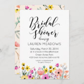 Blume Bridal Dusche Wasserfarbe Einladung (Vorne/Hinten)