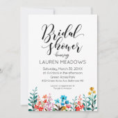 Blume Bridal Dusche Wasserfarbe Einladung (Vorderseite)