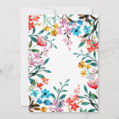 Blume Bridal Dusche Wasserfarbe Einladung (Rückseite)