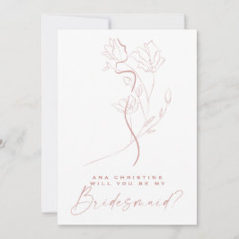 Blume Bridesmaid Vorschlag für eine weibliche Art  Einladung