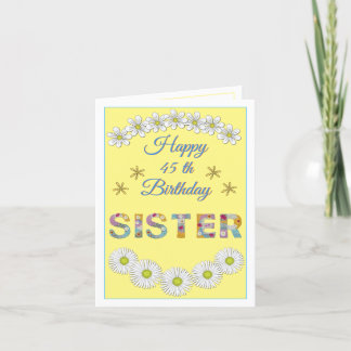 Blume Brief Schwester Personalisiert Geburtstagska Dankeskarte