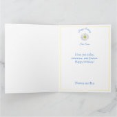 Blume Brief Schwester Personalisiert Geburtstagska Karte (Innenseite)