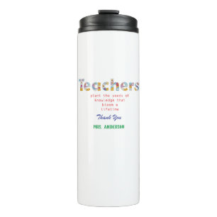 Blume Briefe Lehrerin Geschenk Thermosbecher