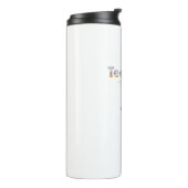 Blume Briefe Lehrerin Geschenk Thermosbecher (Nach links gedreht)