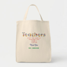 Blume Briefe Lehrerin Geschenk Tragetasche