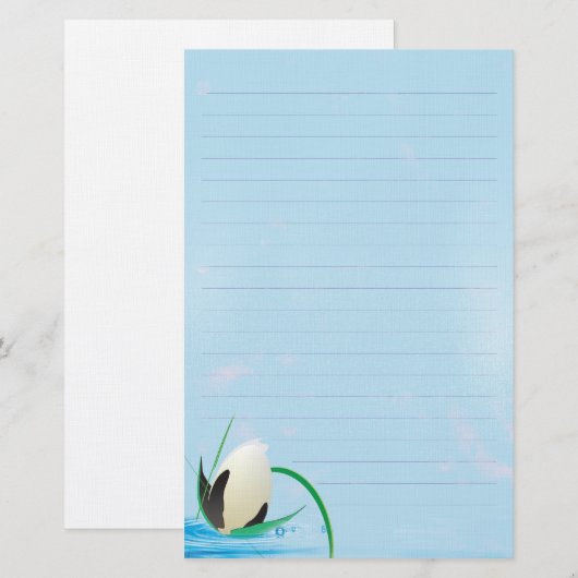 Blume Briefpapier (Vorne/Hinten)