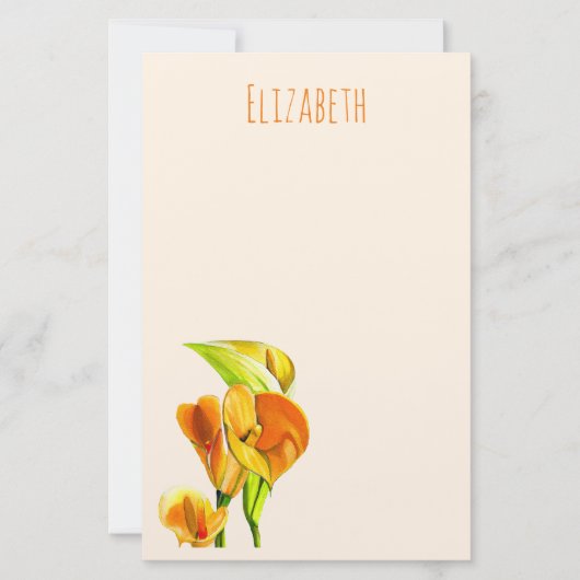 Blume Briefpapier (Vorderseite)