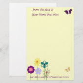 Blume Briefpapier (Vorne/Hinten)