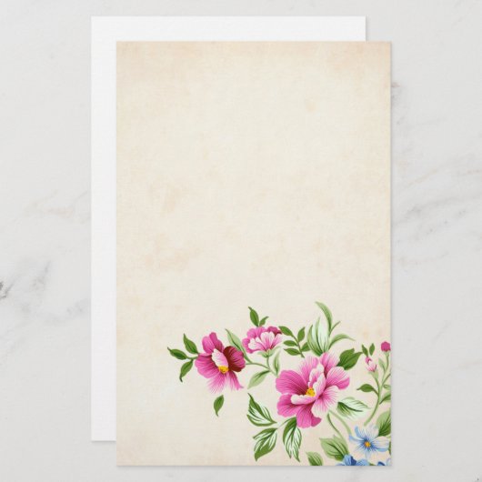 Blume Briefpapier (Vorne/Hinten)