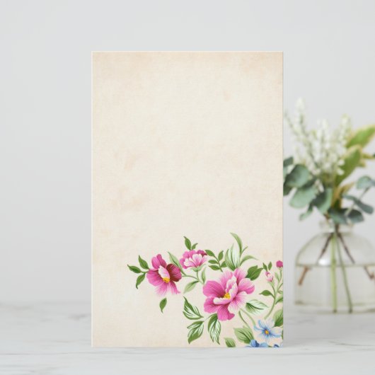 Blume Briefpapier (Stehend Vorderseite)