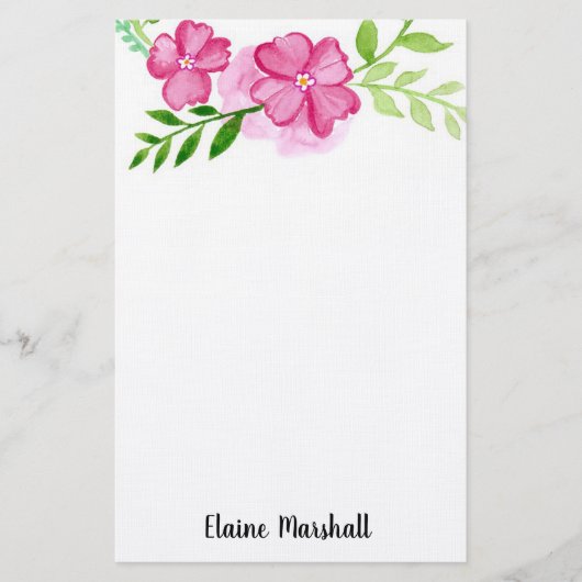 Blume Briefpapier (Vorderseite)