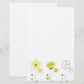 Blume Briefpapier (Vorne/Hinten)
