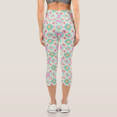 Blume bringen Farbe in Ihre Welt Capri Leggings (Rückseite)