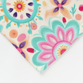Blume bringen Farbe in Ihre Welt Fleecedecke (Ecke)