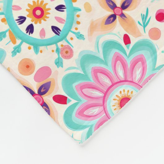 Blume bringen Farbe in Ihre Welt Fleecedecke (Ecke)
