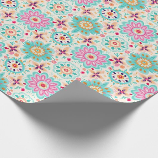 Blume bringen Farbe in Ihre Welt Geschenkpapier (Ecke)