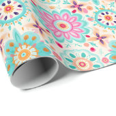 Blume bringen Farbe in Ihre Welt Geschenkpapier (Rolleneckpunkt)