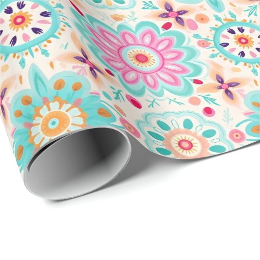 Blume bringen Farbe in Ihre Welt Geschenkpapier (Rolleneckpunkt)