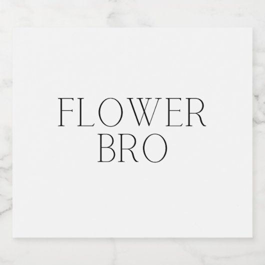 Blume Bro - einfach Bierflaschenetikett (Einzelnes Label)