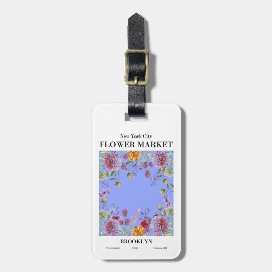 Blume Brooklyn Gepäckanhänger (Vorderseite vertikal)