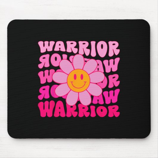 Blume Brustkrebs Krieger rosa Band Mousepad (Vorne)