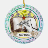 Blume buchen keramik ornament (Vorne)