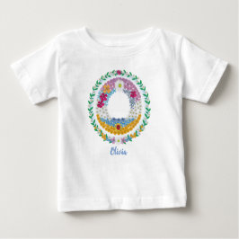 Blume Buchstaben Anfangsbuchstaben "O" mit Persona Baby T-shirt