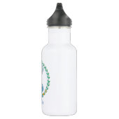 Blume Buchstaben Initial "C" mit Personalisiertem  Edelstahlflasche (Rechts)