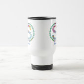 Blume Buchstaben Initial "S" mit Personalisiertem  Reisebecher (Mittel)