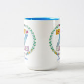 Blume Buchstaben Initial "Z" mit Personalisiertem  Zweifarbige Tasse (Mittel)