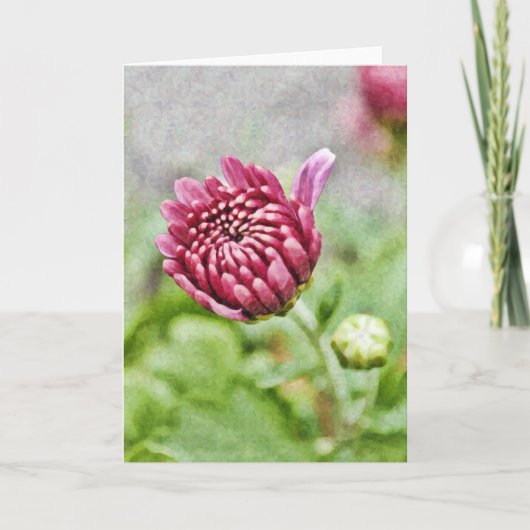 Blume Bud Impressionist Art Note Card Karte (Vorderseite)