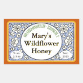 Blume Buds Honey Jar Rechteckiger Aufkleber (Vorderseite)