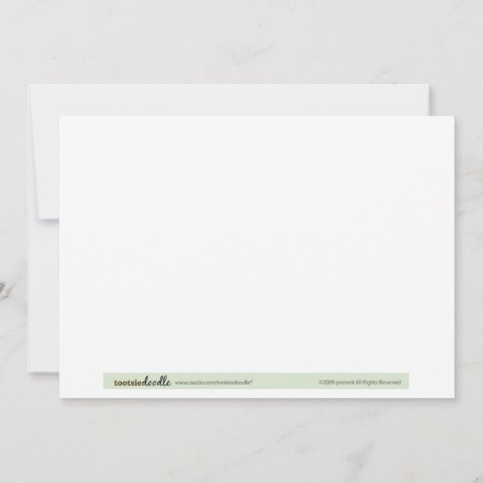 Blume Bug Lady Bug Babydusche Einladung (Rückseite)