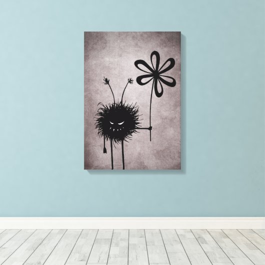 Blume Bug Vintage Canvas Print Leinwanddruck (Insitu (Holzboden))