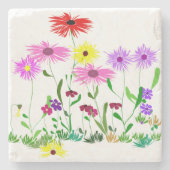 Blume Bunch Stone Untersetzer (Vorderseite)