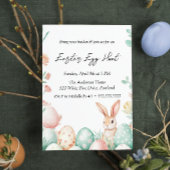 Blume Bunny Eier Ostereier Jagd Einladung