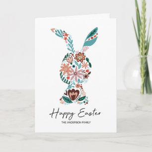 Blume Bunny Happy Oaster Feiertagskarte
